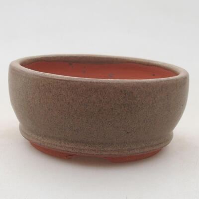 Ceramic bonsai bowl 9 x 9 x 4 cm, color brown - 1
