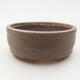 Ceramic bonsai bowl 8 x 8 x 3.5 cm, color brown - 1/3