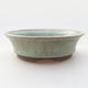 Ceramic bonsai bowl 9 x 9 x 3.5 cm, color green - 1/3