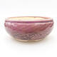 Ceramic bonsai bowl 13 x 13 x 5.5 cm, burgundy color - 1/3