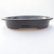 Ceramic bonsai bowl 12.5 x 10.5 x 2 cm, metal color - 1/4