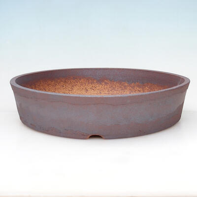 Ceramic bonsai bowl 36.5 x 36.5 x 7.5 cm, brown color - 1