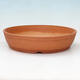 Ceramic bonsai bowl 34 x 34 x 7.5 cm, red color - 1/3