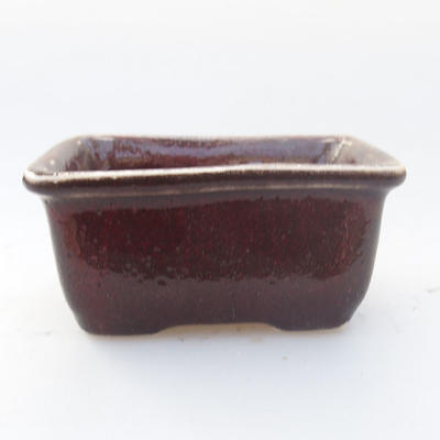 Mini bonsai bowl 7,5 x 5,5 x 3,5 cm, color red - 1