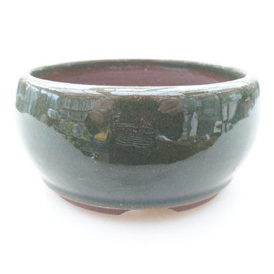 Ceramic bonsai bowl 9 x 9 x 5 cm, color green - 1