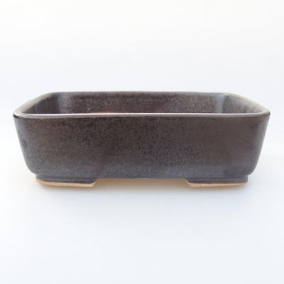 Ceramic bonsai bowl 15,5 x 12,5 x 4,5 cm, color gray - 1