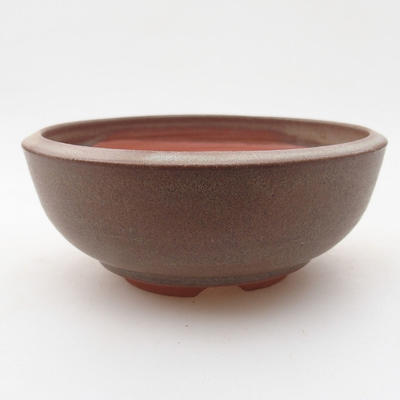 Ceramic bonsai bowl 12 x 12 x 4.5 cm, color brown - 1