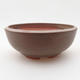 Ceramic bonsai bowl 12 x 12 x 4.5 cm, color brown - 1/3