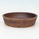 Ceramic bonsai bowl 32 x 32 x 7 cm, color brown - 1/3