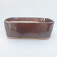 Ceramic bonsai bowl 23 x 18 x 7 cm, color brown - 1/4