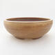 Ceramic bonsai bowl 16 x 16 x 5.5 cm, beige color - 1/3