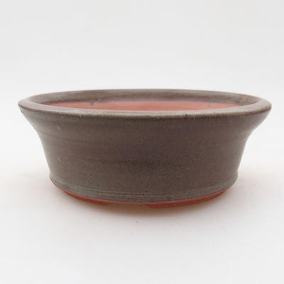 Ceramic bonsai bowl 11 x 11 x 4 cm, gray color - 1