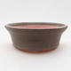 Ceramic bonsai bowl 11 x 11 x 4 cm, gray color - 1/3