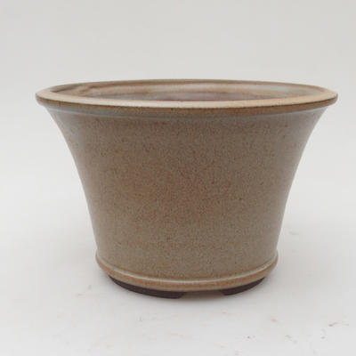 Ceramic bonsai bowl 16,5 x 16,5 x 10,5 cm brown-blue color - 1