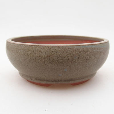 Ceramic bonsai bowl 10 x 10 x 4 cm, gray color - 1
