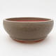 Ceramic bonsai bowl 10 x 10 x 4 cm, gray color - 1/3