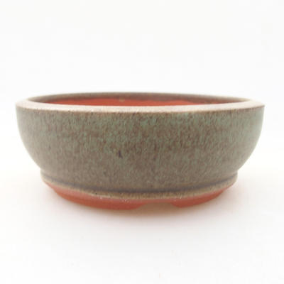 Ceramic bonsai bowl 9.5 x 9.5 x 3.5 cm, color green - 1