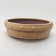 Ceramic bonsai bowl 18 x 18 x 5 cm, beige color - 1/3