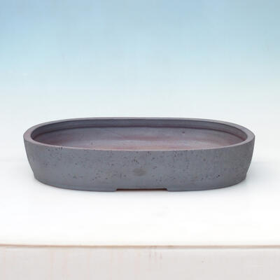 Ceramic bonsai bowl 41 x 32 x 7 cm, color brown - 1