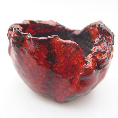 Ceramic Shell 8 x 6 x 5 cm, red color - 1
