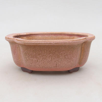 Ceramic bonsai bowl 13 x 10 x 5 cm, color pink - 1