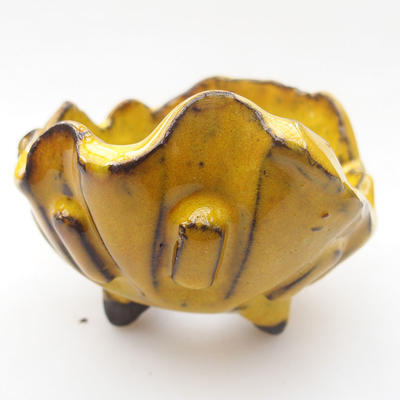 Ceramic Shell 7,5 x 7 x 6 cm, yellow color - 1