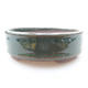Ceramic bonsai bowl 9 x 9 x 3 cm, color green - 1/3