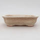 Ceramic bonsai bowl 14 x 11 x 4 cm, beige color - 1/3