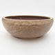 Ceramic bonsai bowl 16 x 16 x 5.5 cm, beige color - 1/3