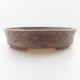 Ceramic bonsai bowl 15 x 15 x 3.5 cm, color brown - 1/3