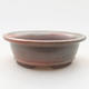 Ceramic bonsai bowl 9.5 x 9.5 x 3 cm, color green - 1/3