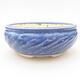 Ceramic bonsai bowl 13.5 x 13.5 x 5.5 cm, color blue - 1/3