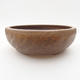 Ceramic bonsai bowl 15 x 15 x 5 cm, color brown - 1/3
