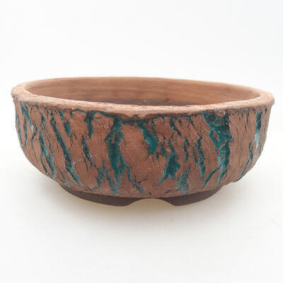 Ceramic bonsai bowl 16.5 x 16.5 x 6 cm, color green - 1