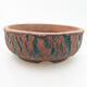 Ceramic bonsai bowl 16.5 x 16.5 x 6 cm, color green - 1/3