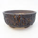 Ceramic bonsai bowl 17.5 x 17.5 x 7.5 cm, yellow color - 1/3