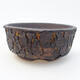 Ceramic bonsai bowl 16 x 16 x 7 cm, color yellow - 1/3