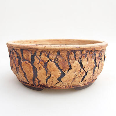 Ceramic bonsai bowl 16 x 16 x 6.5 cm, color cracked - 1