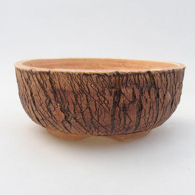 Ceramic bonsai bowl 16.5 x 16.5 x 6.5 cm, yellow color - 1