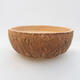 Ceramic bonsai bowl 14.5 x 14.5 x 6 cm, yellow color - 1/3