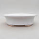 Ceramic bonsai bowl 22 x 18 x 6.5 cm, white color - 1/3