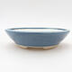 Ceramic bonsai bowl 15 x 15 x 4 cm, color blue - 1/3
