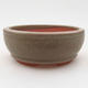 Ceramic bonsai bowl 9 x 9 x 3.5 cm, gray color - 1/3
