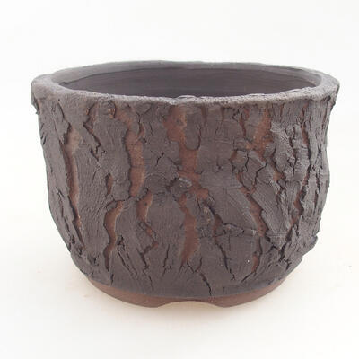 Ceramic bonsai bowl 11 x 11 x 8 cm, gray color - 1