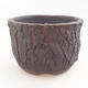 Ceramic bonsai bowl 11 x 11 x 8 cm, gray color - 1/3
