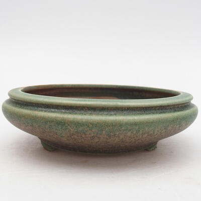 Ceramic bonsai bowl 16.5 x 16.5 x 4.5 cm, color green - 1