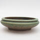 Ceramic bonsai bowl 16.5 x 16.5 x 4.5 cm, color green - 1/3