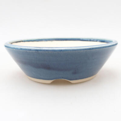Ceramic bonsai bowl 15 x 15 x 4.5 cm, color blue - 1