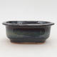 Ceramic bonsai bowl 15.5 x 13 x 5.5 cm, brown-blue color - 1/3