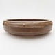 Ceramic bonsai bowl 19.5 x 19.5 x 5.5 cm, brown color - 1/3